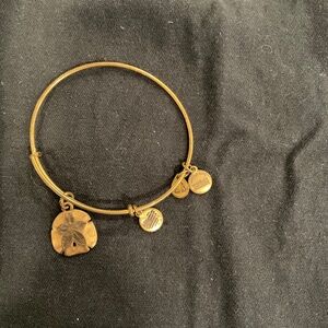 Alex & Ani Gold Tone Sand Dollar Bracelet